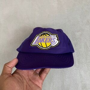 VTG LA Los Angeles Lakers‎ Trucker Cap Mens OS Purple Preowned
